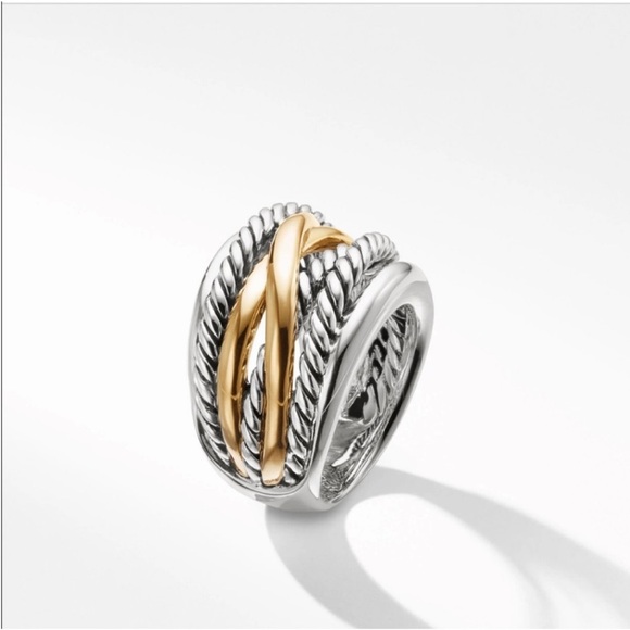 David Yurman Crossover Ring w 14k Gold - Picture 2 of 9